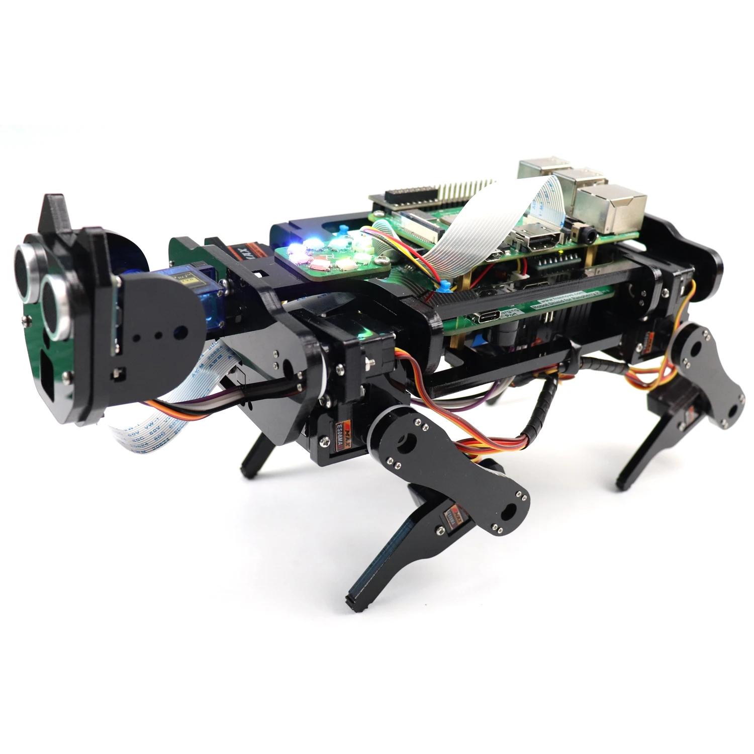 Freenove робот-собачий набор для Raspberry Pi 4 B 3 + A прогулочный самобалансирующийся мяч отслеживание распознавания лица ультразвуковой диапазон