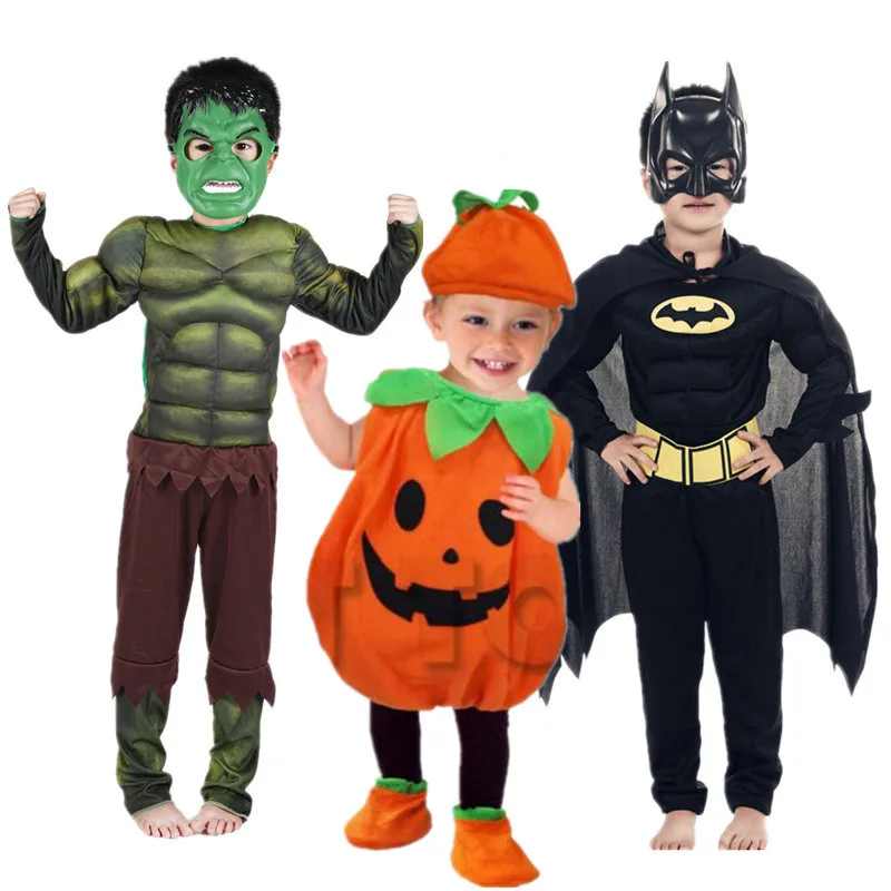 2022 Children TV Movie halloween costume cosplay anime pumpkin giant custom kids clothing black bat costumes for kids
