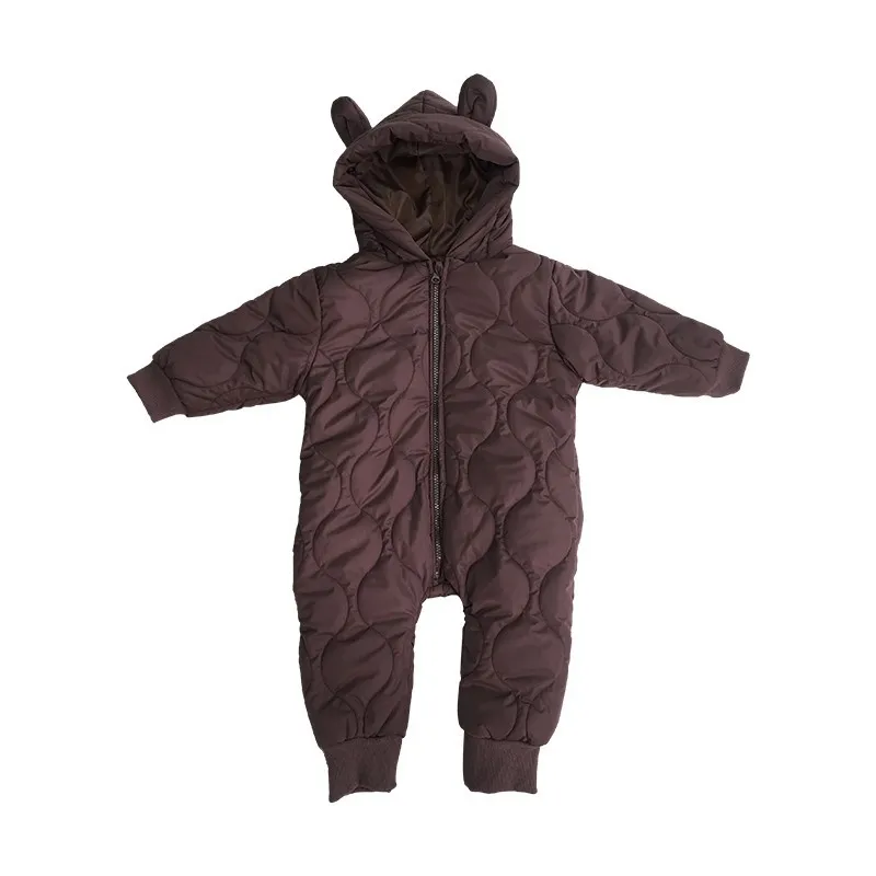 plus velvet padded cotton clothing newborn boy warm  ins baby clothes autumn and winter suit