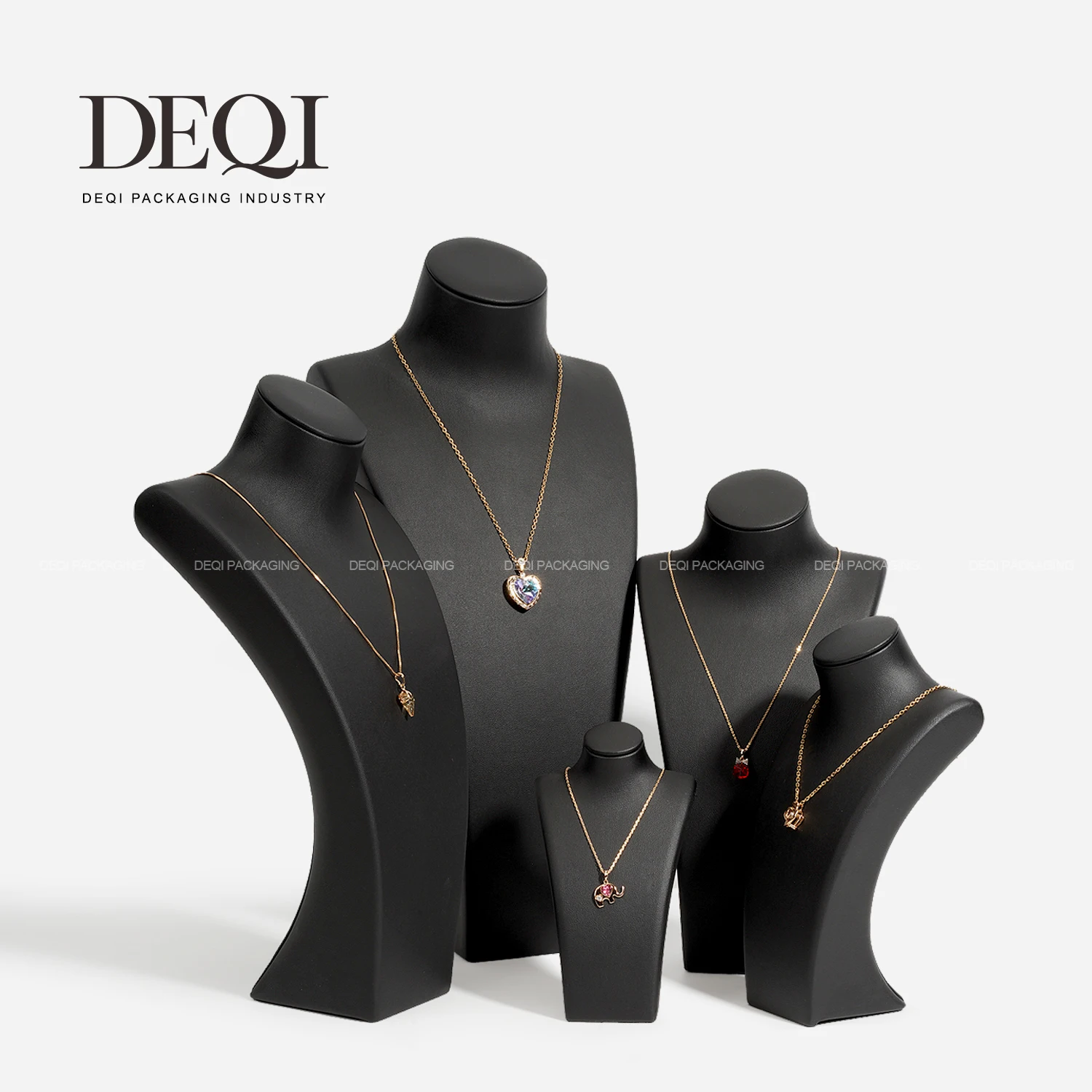 Custom Wholesale High Quality Luxury PU Leather Jewelry Display Props Jewels Holder Stand