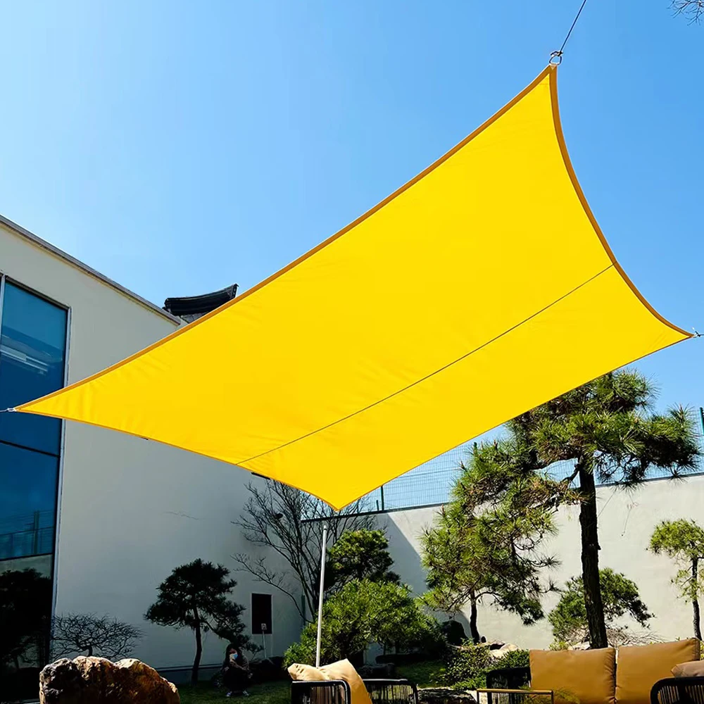 Sanjian Outdoor Waterproof 100% HDPE Garden Sun Shade Sail Rectangle Canopy