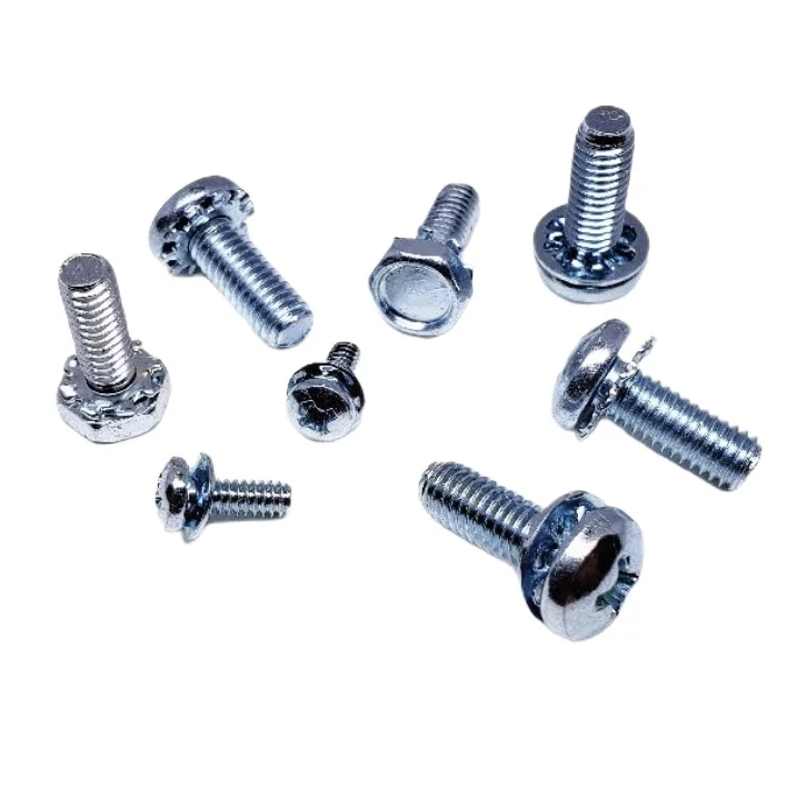 NBHC014SC Hex Phillips Cap Head External Tooth Sems Screw With Square Washer
