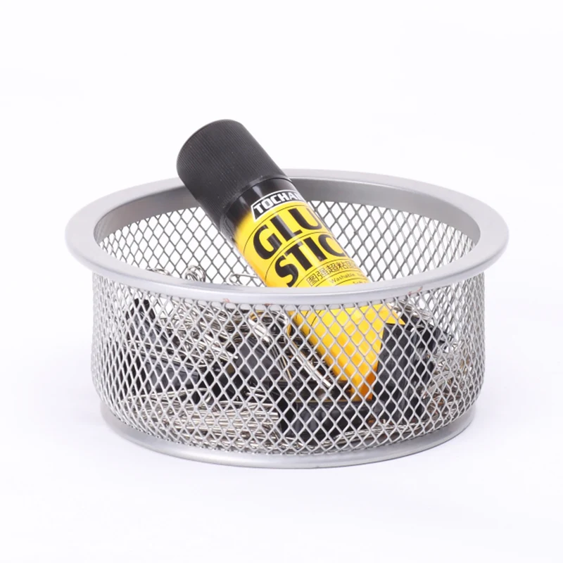 
3 pieces flower pattern metal office desktop stationery 