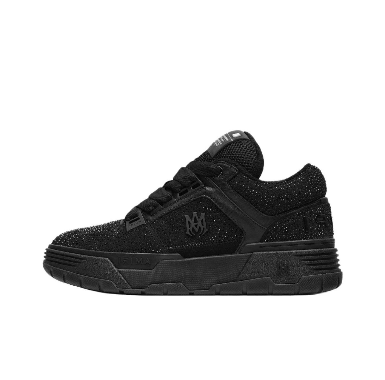 Black thick-soled individuality man women crystal casual height increasing bread lovers sport leather old daddy shoes