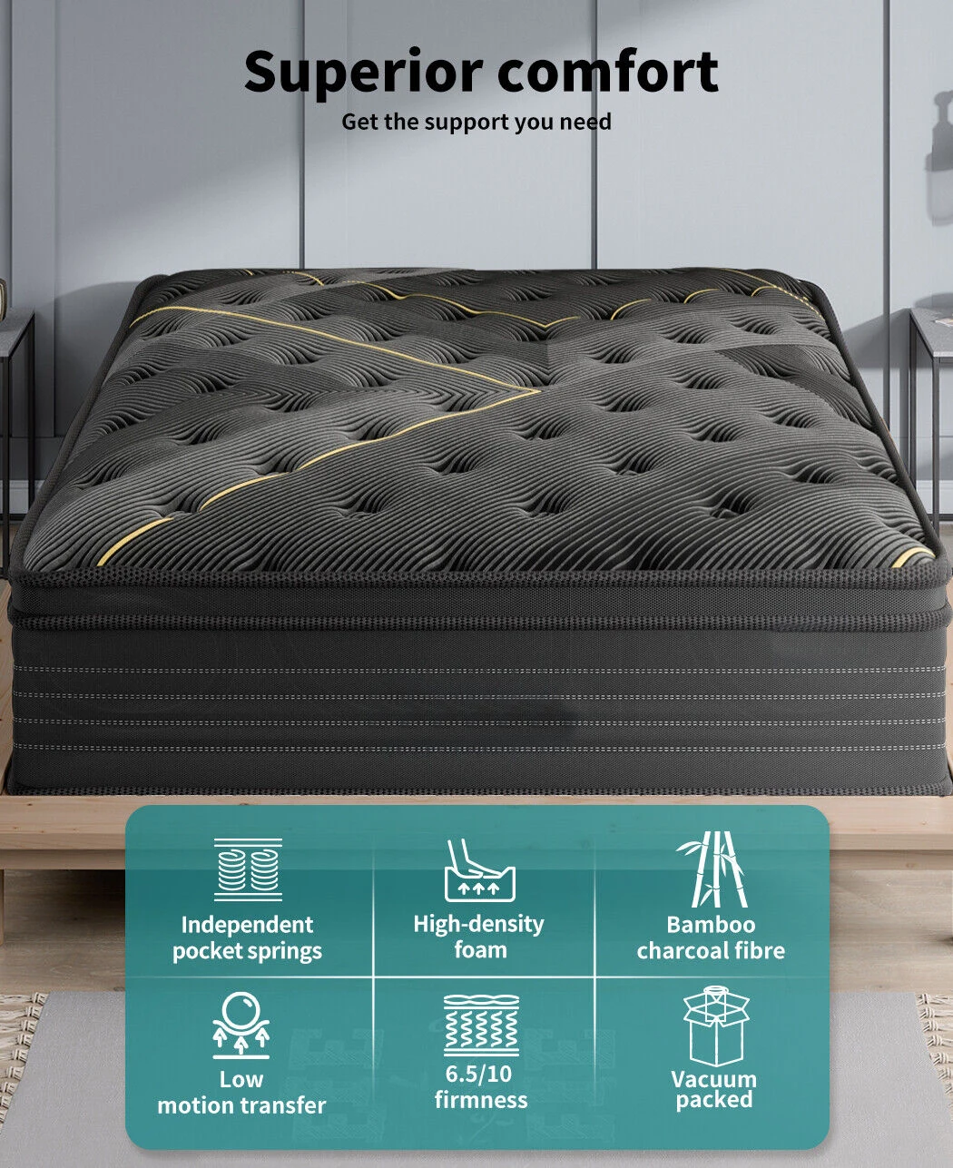 Latin America hot sell mattress Double side foam cooling touch Spring Mattress Euro Top Queen Double King Single Bed 35CM