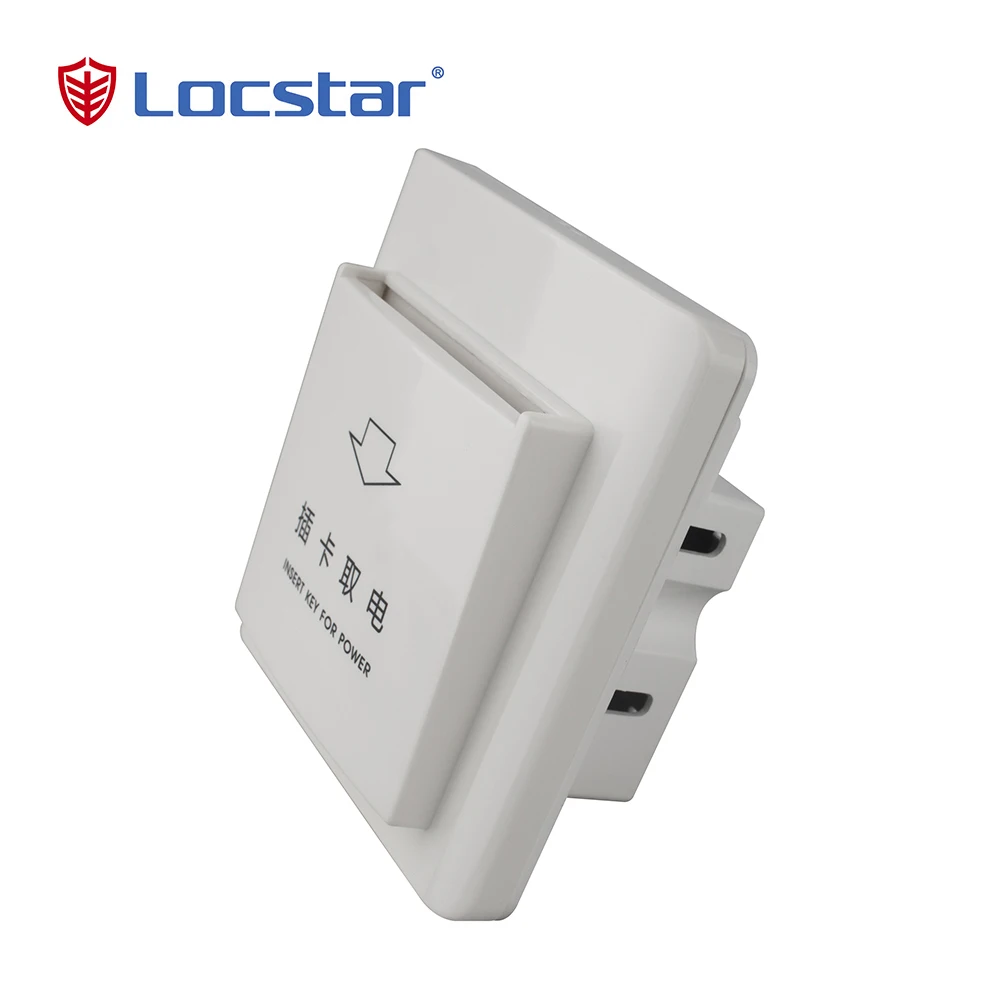 Smart Mifare Power Rfid Key Card Energy Hotel Energy Saving Switch Hotel Room White with Silk Print 110V--220V KS-C-301Q Locstar