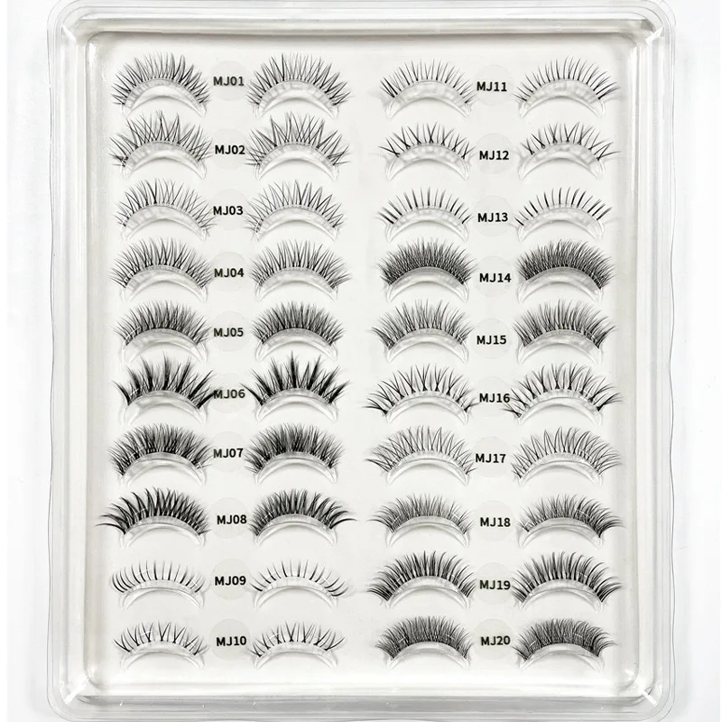 Wholesale faux mink lashes 20 pairs 1 set 20 pairs mink lashes full suppliers
