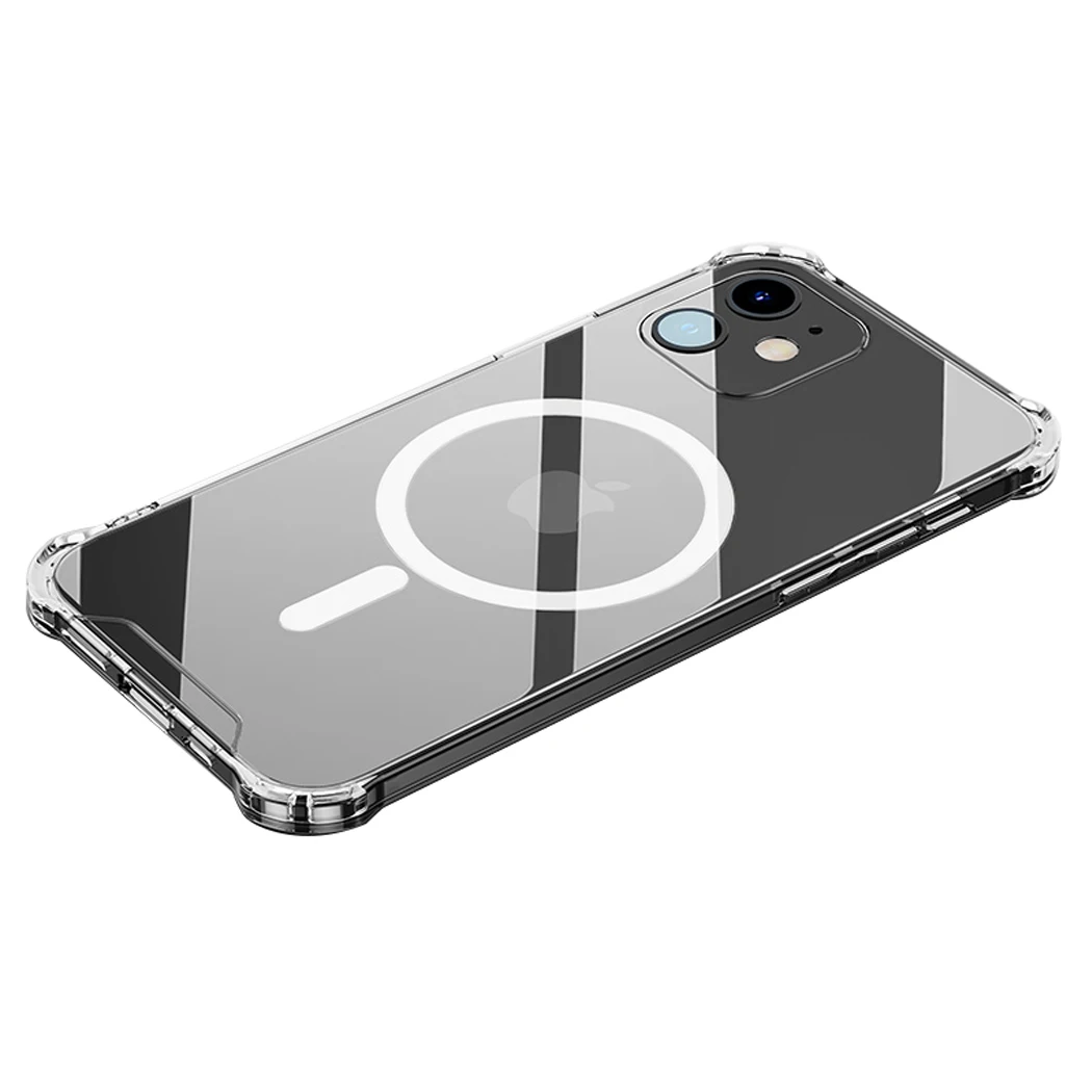 50 шт. бесплатная доставка прозрачный чехол для мобильного телефона iPhone 12 тонкий беспроводной magsafe