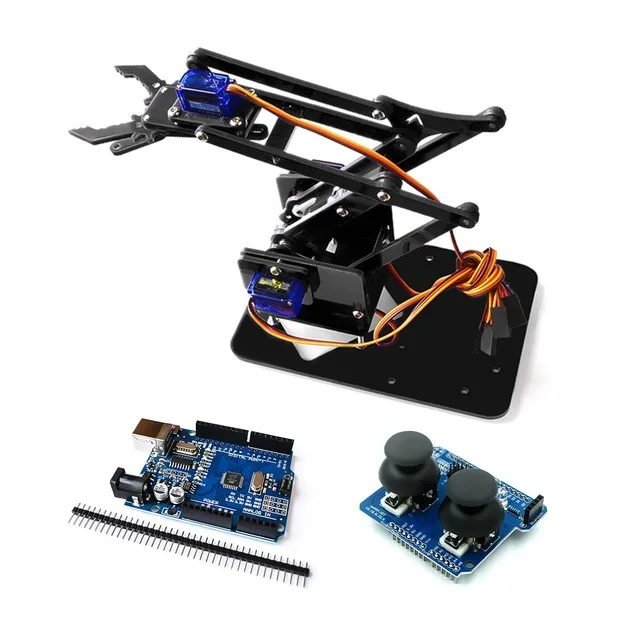 Горячая распродажа 4 DOF акриловая Роботизированная рука подходит для Arduino DIY kit robots