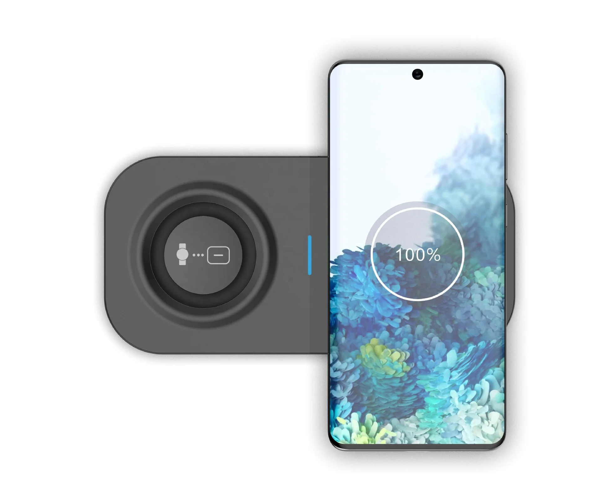 Wireless Charger 2 in 1 Dual Wireless Magnetic Charging Pad for iPhone 13 iWatch