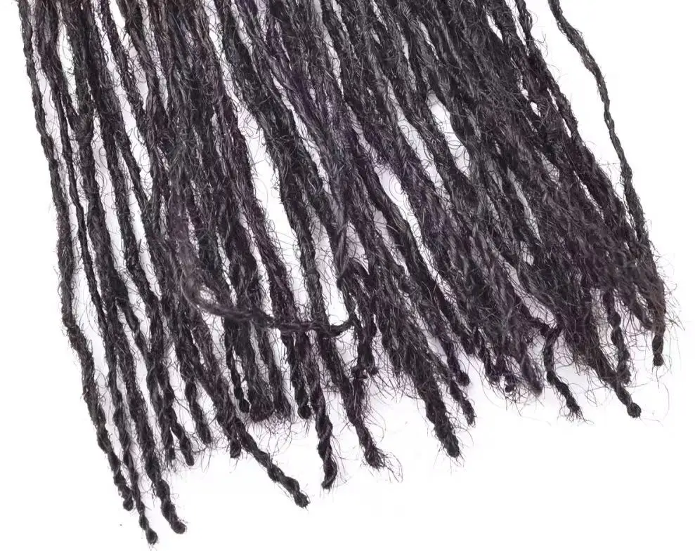 100%-удлинители Sister Locs Locks из натуральных волос для мужчин и женщин 0 1 см ручной работы вязаные крючком дреды