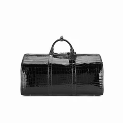 High-end custom logo duffle luggage bag crocodile skin duffle man crocodile skin leather duffle for man