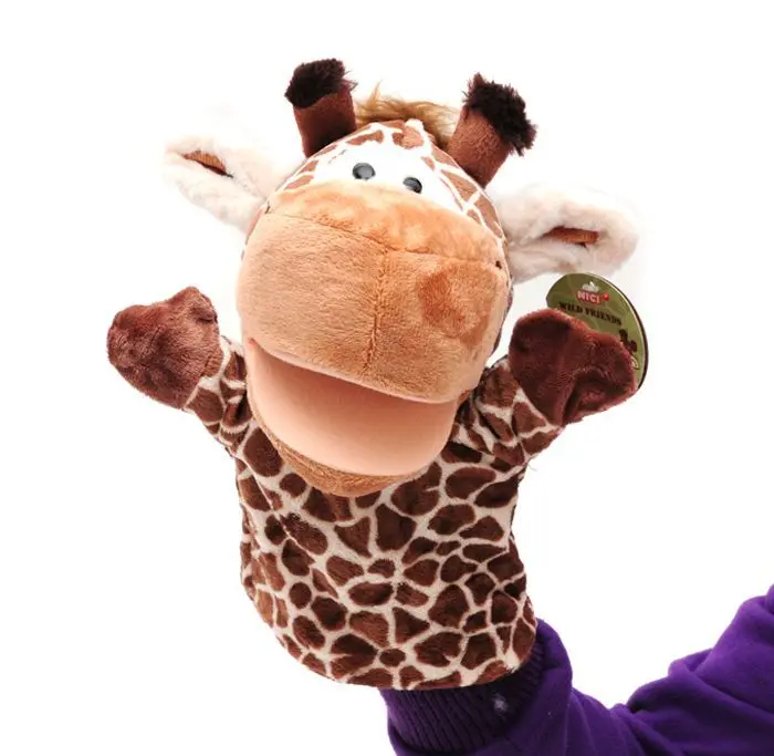 Custom Cheap Animal Finger Plush Soft Puppet Toys For Children Hand Gifts For Kids