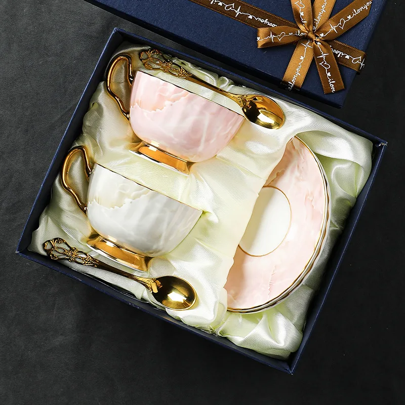 European bone china coffee cup tea set high-value cup and saucer gift home English afternoon tea set