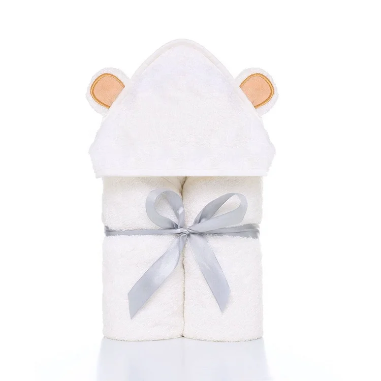 
Organic Bamboo Baby Animal Hooded Towel 