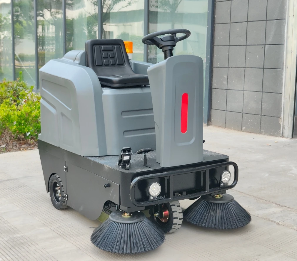 SJ1250 High Quality Industrial Ride-On Sweeper Machine for Parking Lot Road Cleaning Floor Sweepers