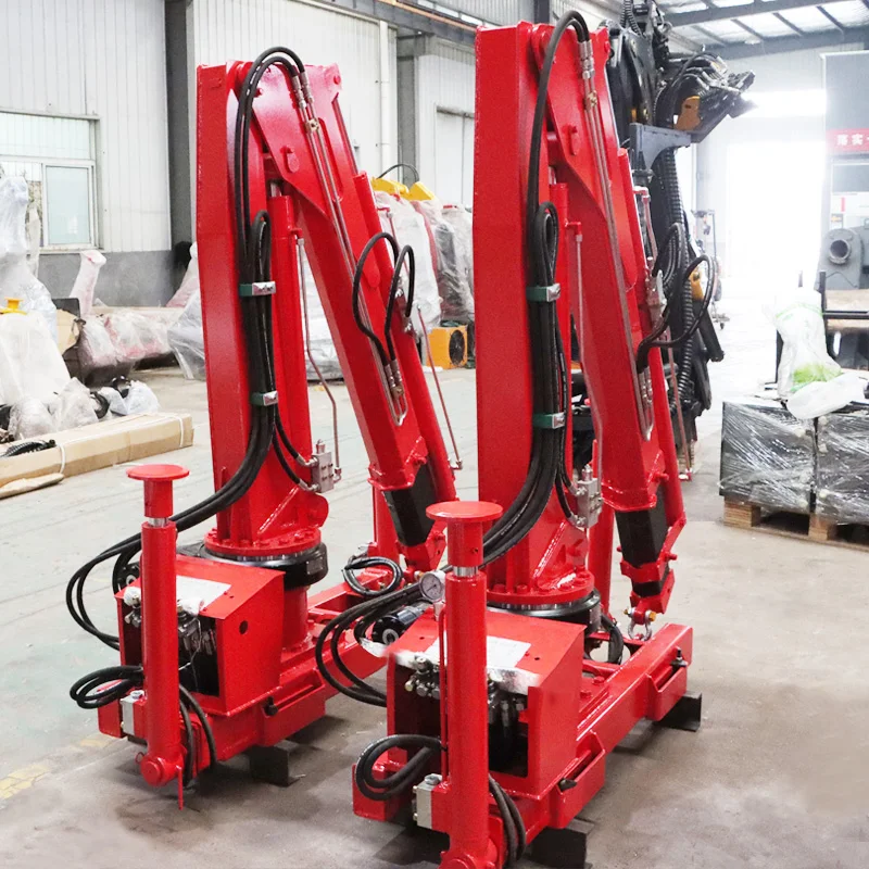 1 Ton Crane Truck Knuckle Boom Lift Truck Mounted Crane Hydraulic telescopic arm for car trailer
