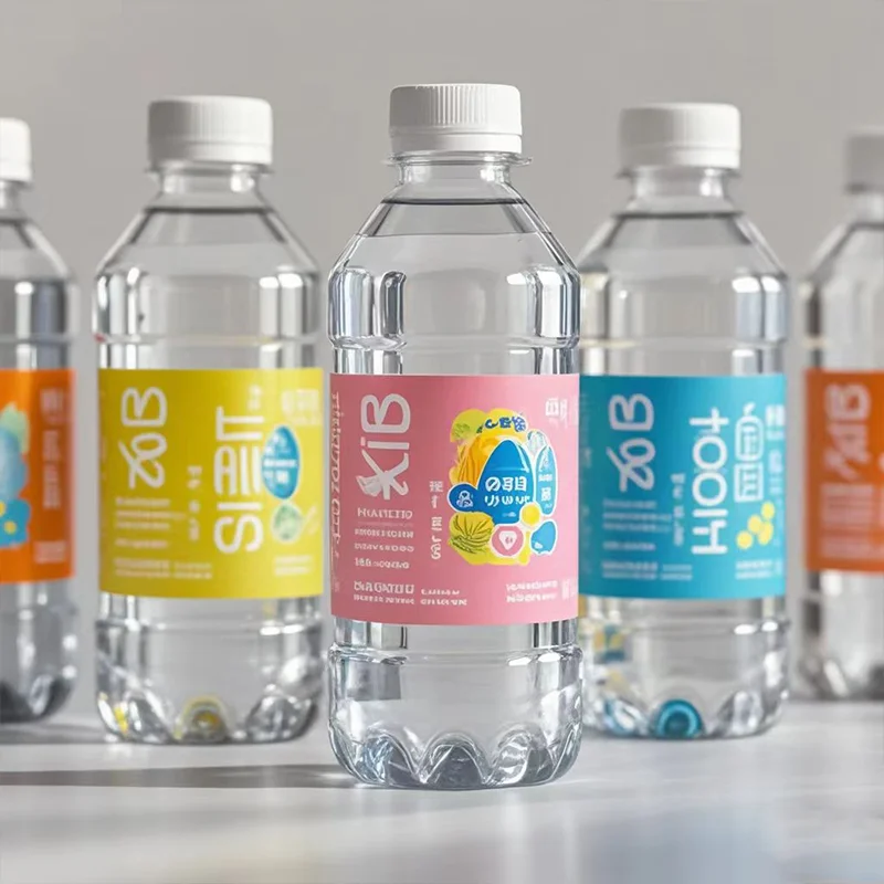 TG0820 custom logo adhesive roll pvc shrink waterproof white  5 gallon wedding drinking mineral  water bottle label customized