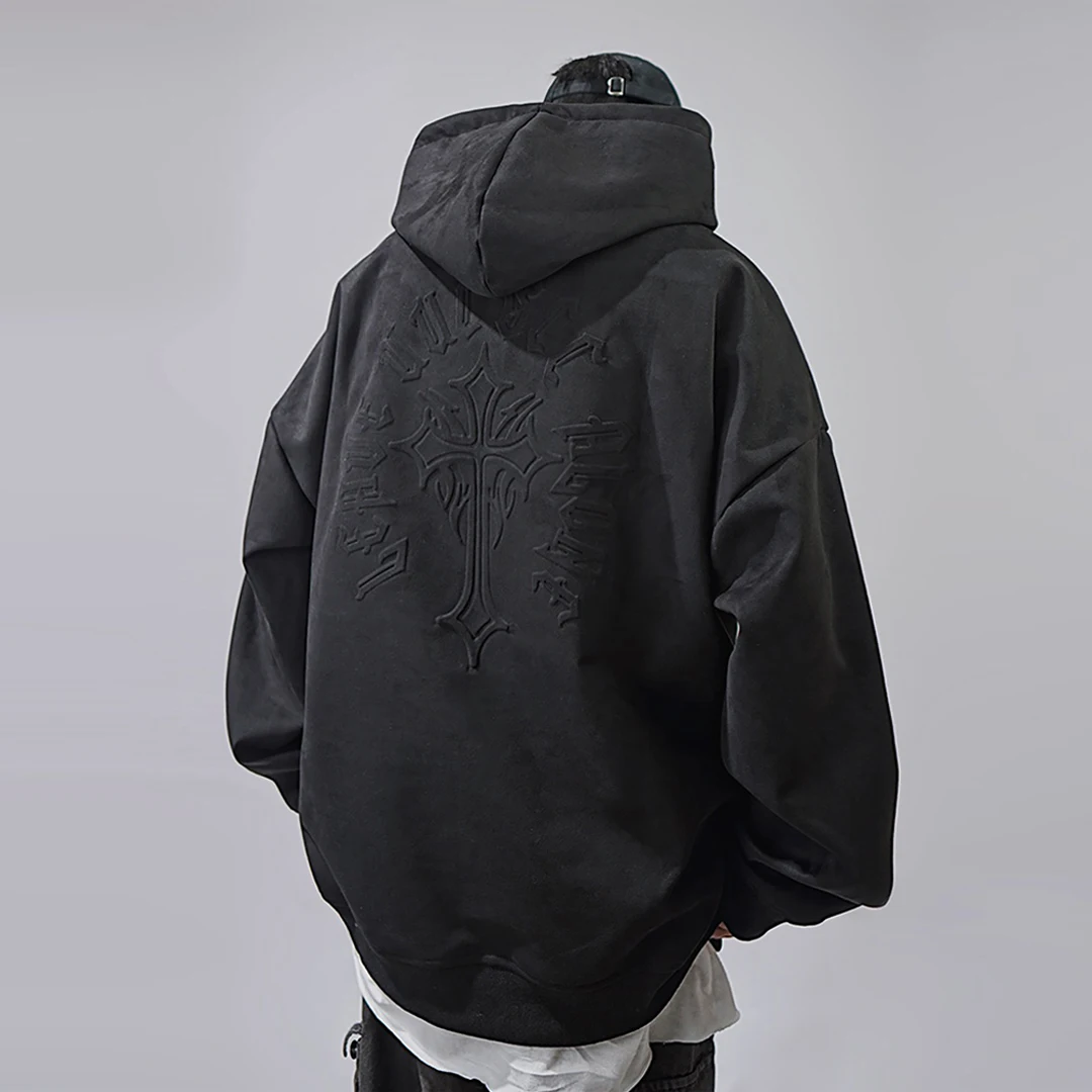 OEM/ODM High Quality Autumn Winter Streetwear Heavy Stone Washed Vintage 100% Cotton Blank Sweat Oversized Hoodies