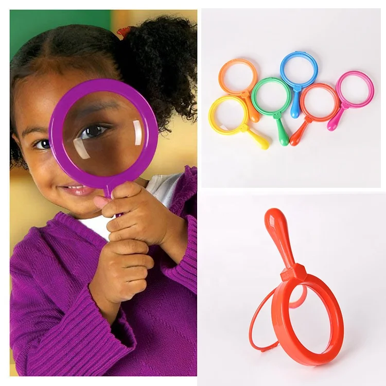 Educational Learning Resources Kids Reading Magnifier Jumbo Magnifying Glass for Kids with Stand