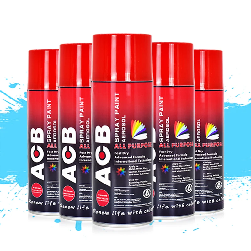 Hot Sale Aerosol Spray Paint Household Car Rubber Multi Colors Black White Yellow Customized Spray Paint