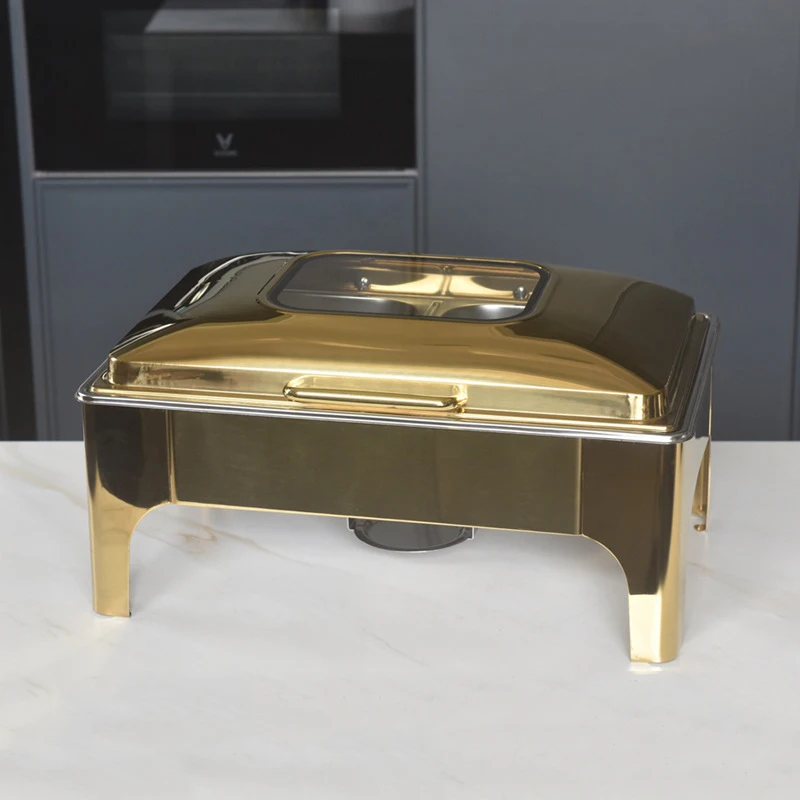 FTS Chafing Dish Gold Food Warmers Luxury Professional Hotel Buffet Set