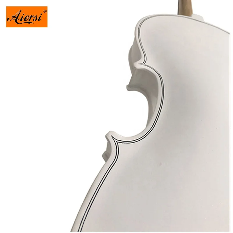 Aiersi brand entry level plywood maple white Colour spraying violin with bow case  string musical instruments for sale