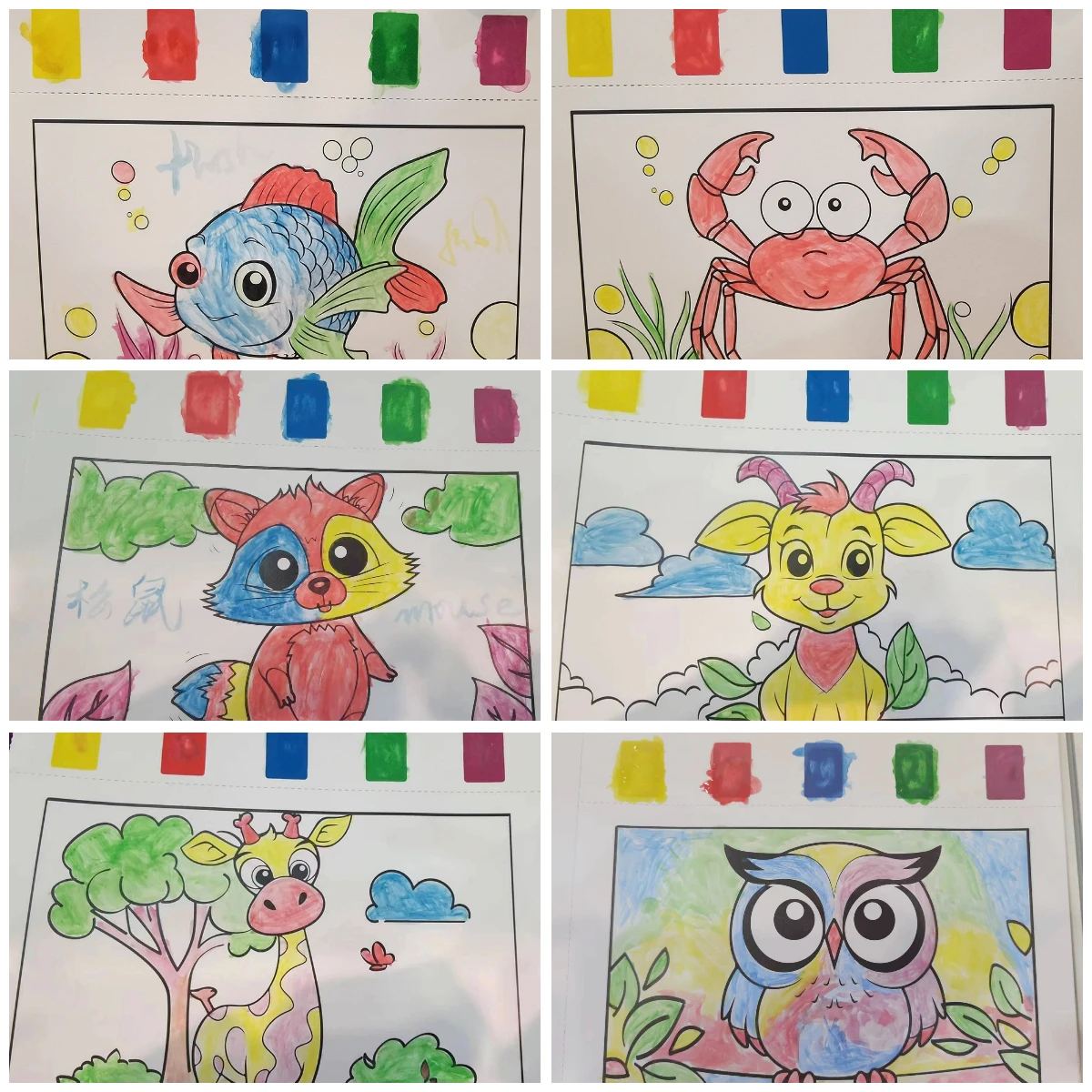 Custom Design DIY Portable Paint With Water Magical Watercolor Painting Coloring Book With Paintbrush For Kids