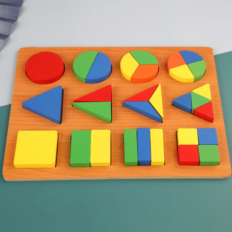 educational toy Kids Geometric Blocks Colorful Shape Matching Game Children Puzzle Toys