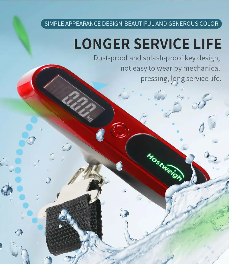 Industrial 50KG Advertising Function Logo Flashing Hanging Travel Scale Digital Mechanical Luggage Scale