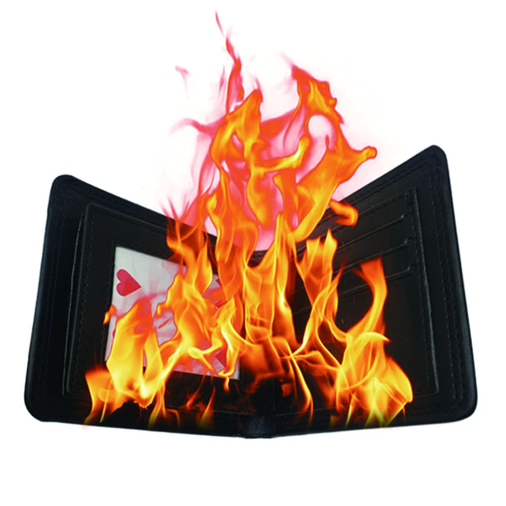 Hot Simple magic tricks for beginners Selling Gimmick Props Stage Illusion Close Up Magic Tricks Flame Magic Fire Trick Wallet