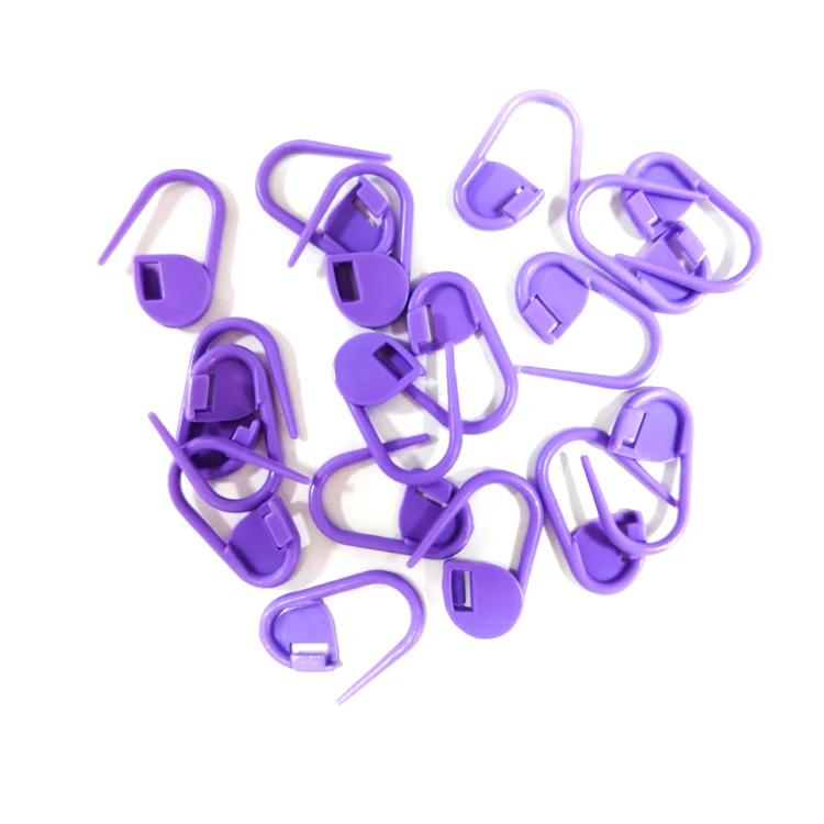 Wholesale prices colored plastic safety pin crochet tool plastic crochet set knitting clip sewing supplies