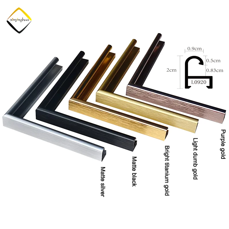 Customizable Size Aluminum Photo Picture Frames Moulding Profiles For Advertising Poster Certificate Diploma Metal Frame