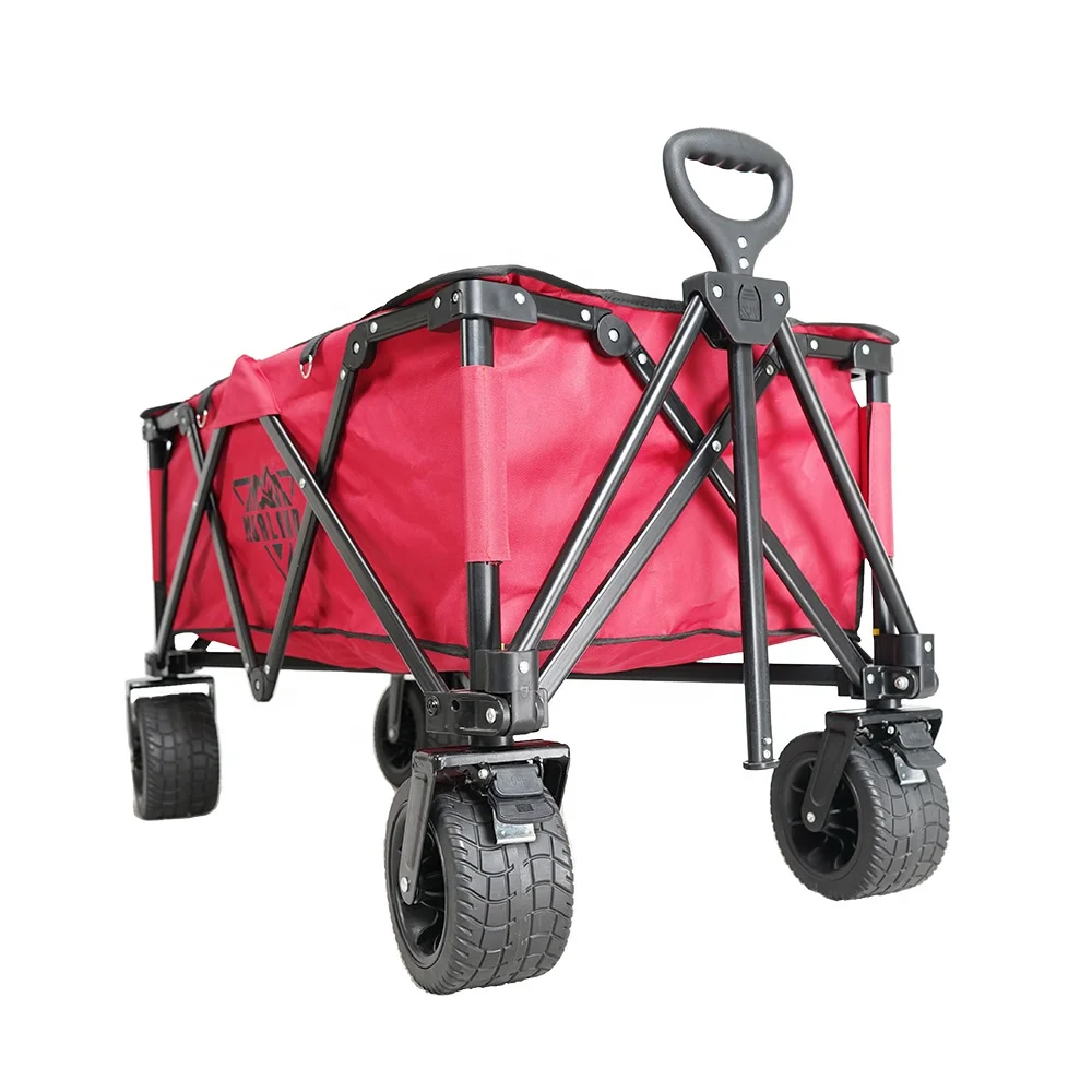 Heavy Duty  Collapsible Camping Folding Wagon Foldable Portable Trolleys Beach Cart