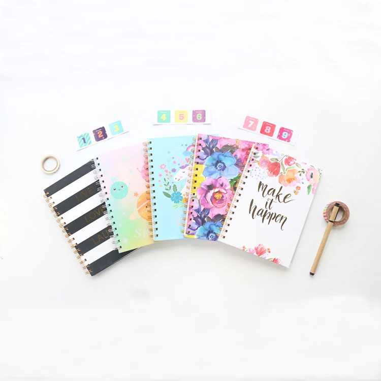 2025 New Kawaii Candy Student College Lines Paper A5 Custom Notebook Spiral For Stationery Supplies