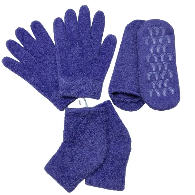Fuzzy Sleep Foot Silicon Moisturizing Jojoba Oil Spa Socks Silicon Moisturizing Socks and Gloves