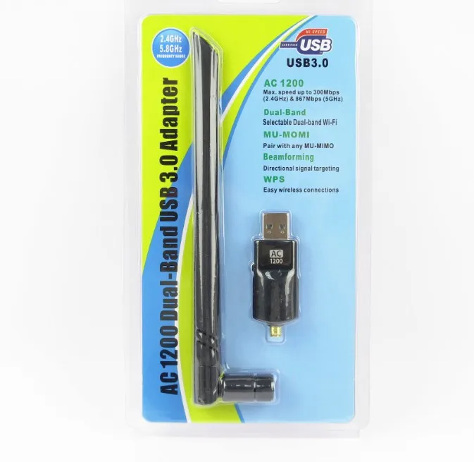  Двухдиапазонный USB Wi-Fi адаптер антенны 1200 Мбит/с приемник двухдиапазонный 2 4G/5G AC1200M