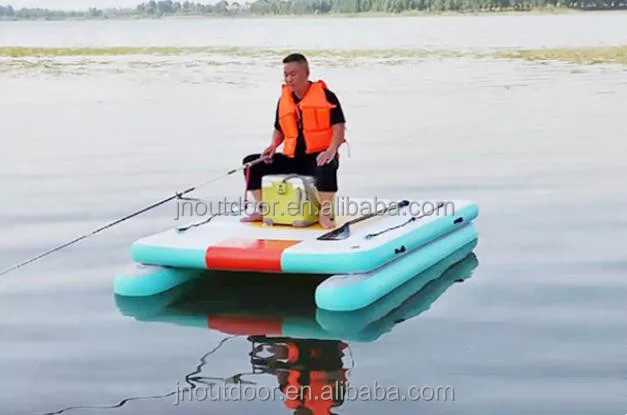 Double Layer Inflatable Floating Platform Boat Leisure Inflatable Floating Fishing Island Water air Mattress