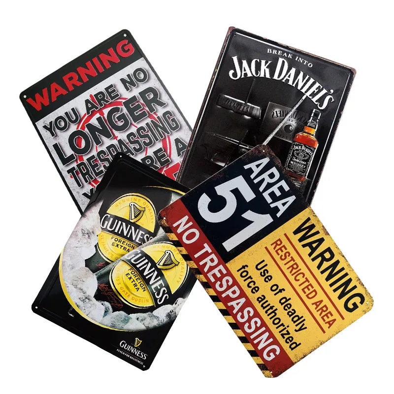 custom logo antique retro metal plate vintage style wall decoration retro art kitchen bar decoration metal tin signs