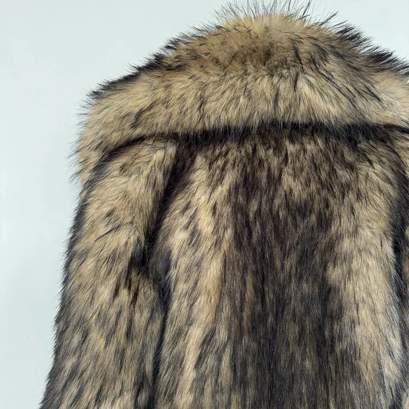 2024 Autumn Fashion Faux Fox Fur Coat Women Korea Fashion Warm Feather Coats Loose Short Outercoat Lady Party Elegant Outfits