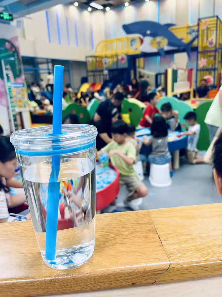 12oz 16oz single wall light cold cup plastic tumbler for Boba Milk Tea with big diameter straw clear transparent coffee mug