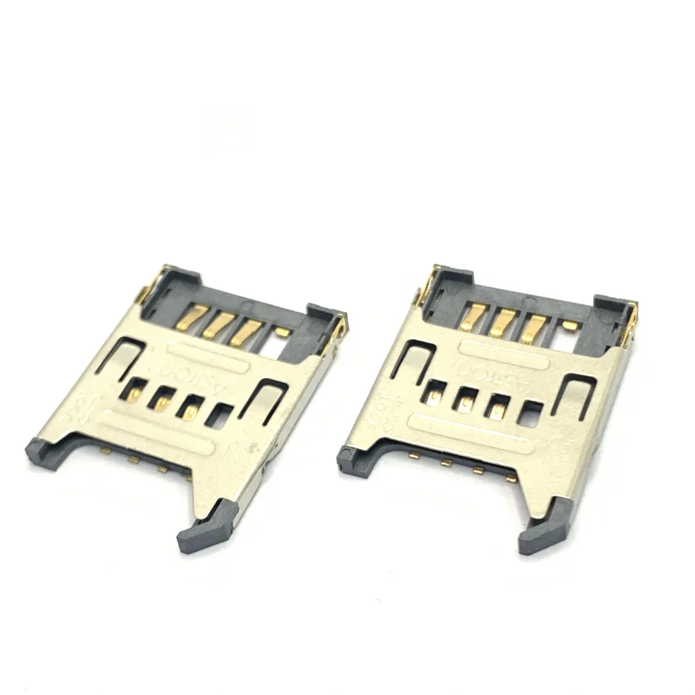 Hith quality SIM adapter 8pin flip type iron cover sim big card connector SIM card connector