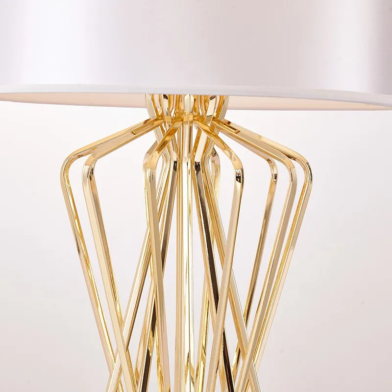 Guangdong popular nordic fabric Shade table lamp e27 Led bedroom table light