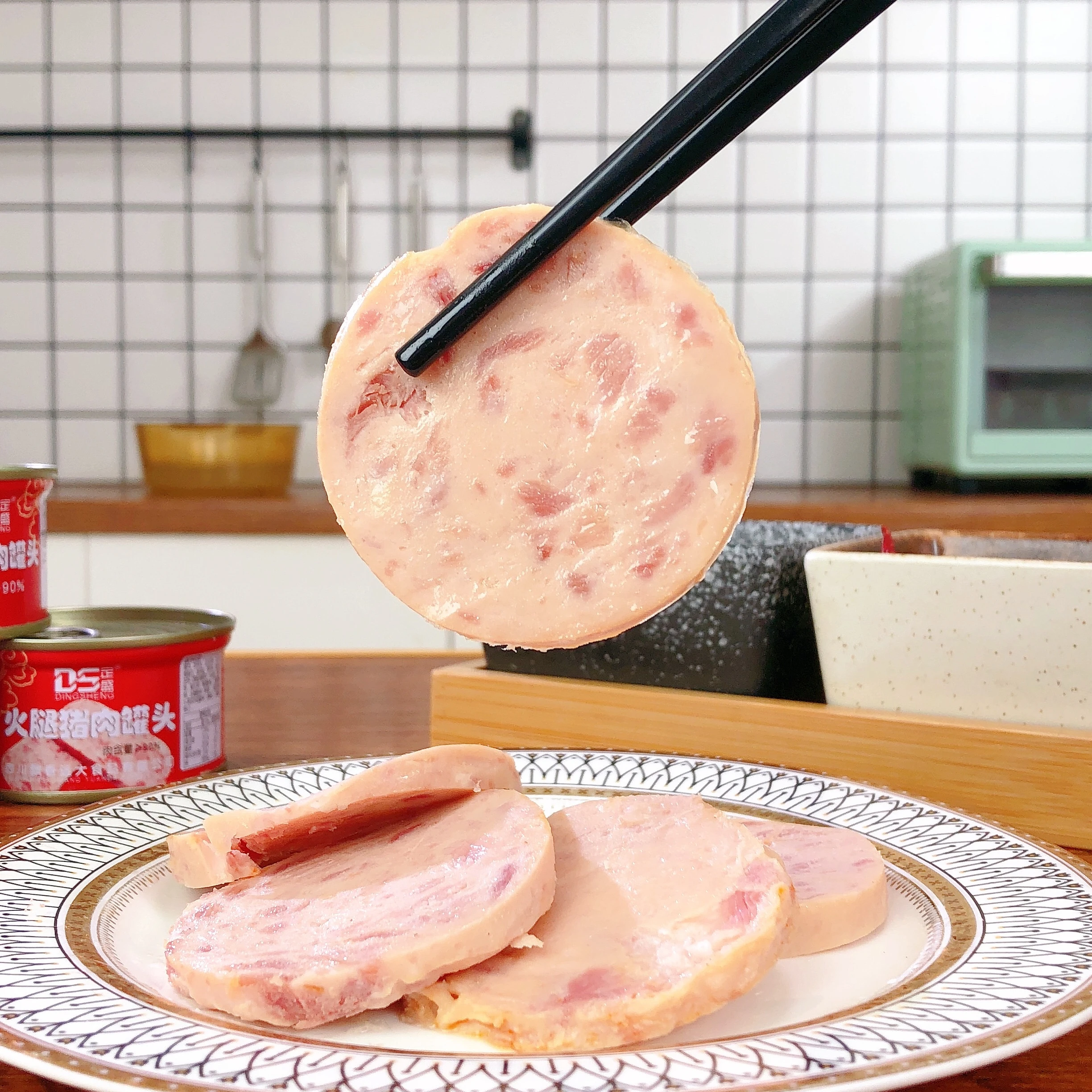 
100g*36tins Canned chopped pork and ham pork meat  (1600292881853)