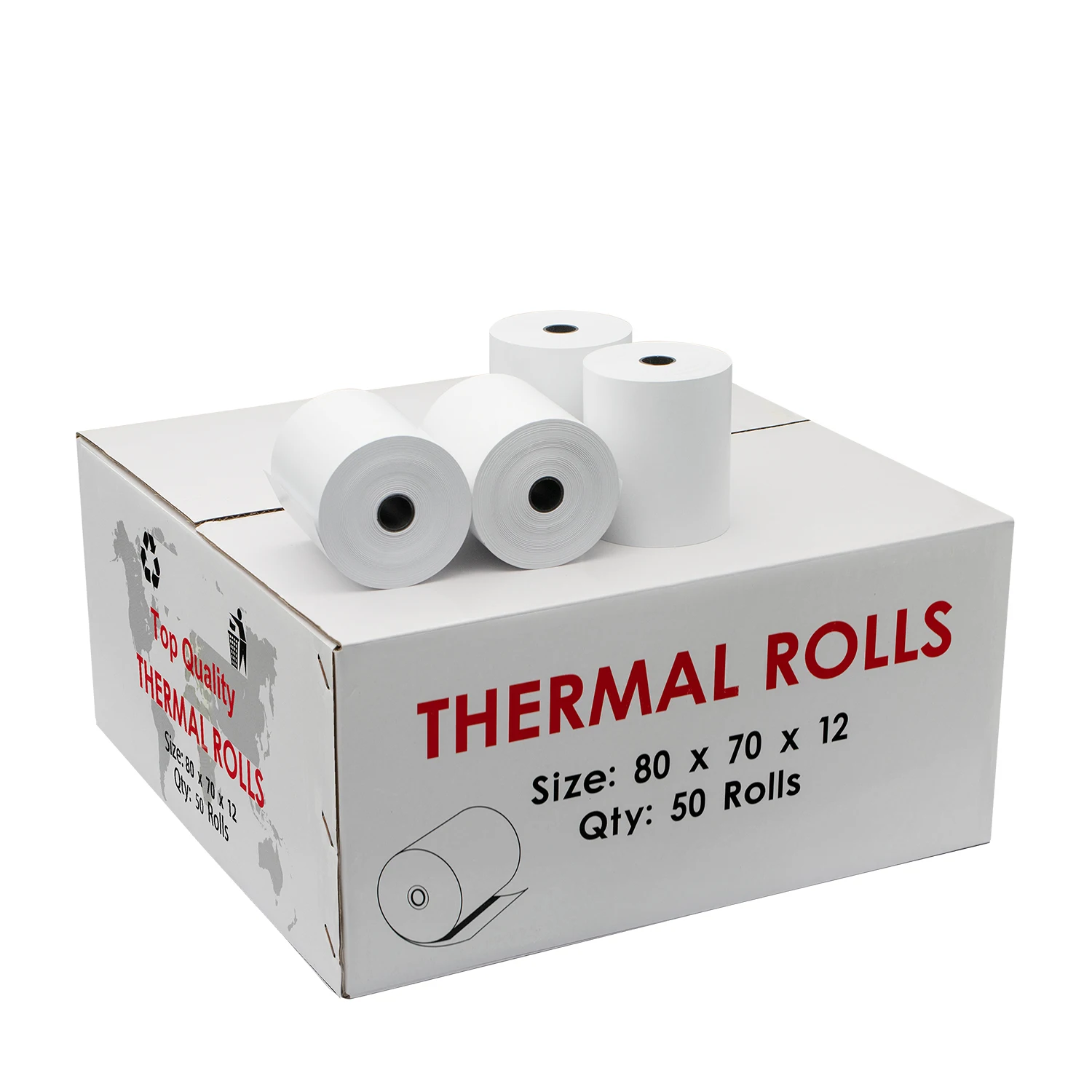 China Manufacture 70g 80mm POS Thermal Paper Cashier Register Paper Rolls 80x40m 80x80mm Thermal Paper Roll