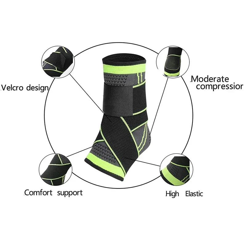 Adjustable Sports Ankle Support Compression Ankle Brace Protector Running Soccer Basketball Gym Ankle Stabilizer Bandage Strap