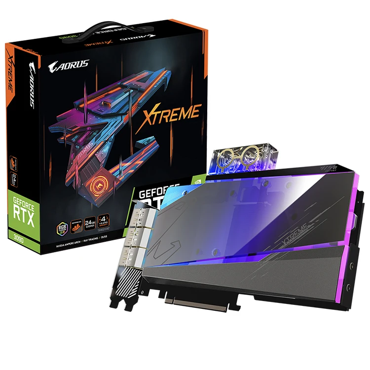 Игровая видеокарта NVIDIA GIGABYTE AORUS RTX 3090 XTREME WATERFORCE WB 24G с GDDR6X rtx 3080 3070 3060 ti