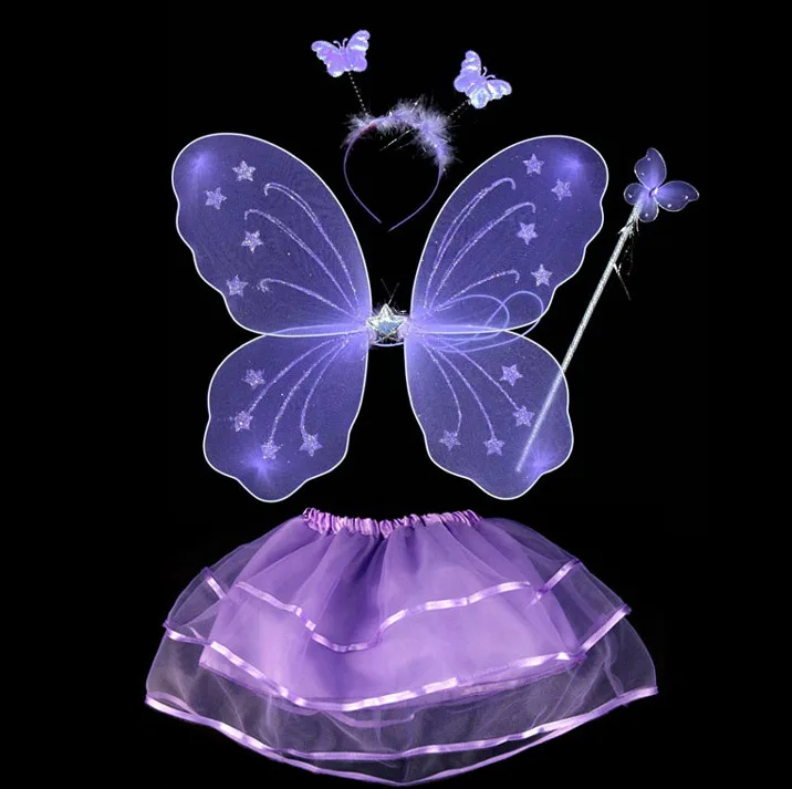 Girls Animals Fancy dress Halloween kids fairy butterfly cosplay suit with wings stage performance dress