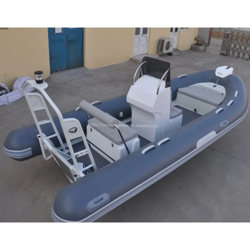 China semi-rigid Fiberglass or aluminum Folding fishing boat speed boat Inflatable Dinghy Boat with Aluminum V-Floor