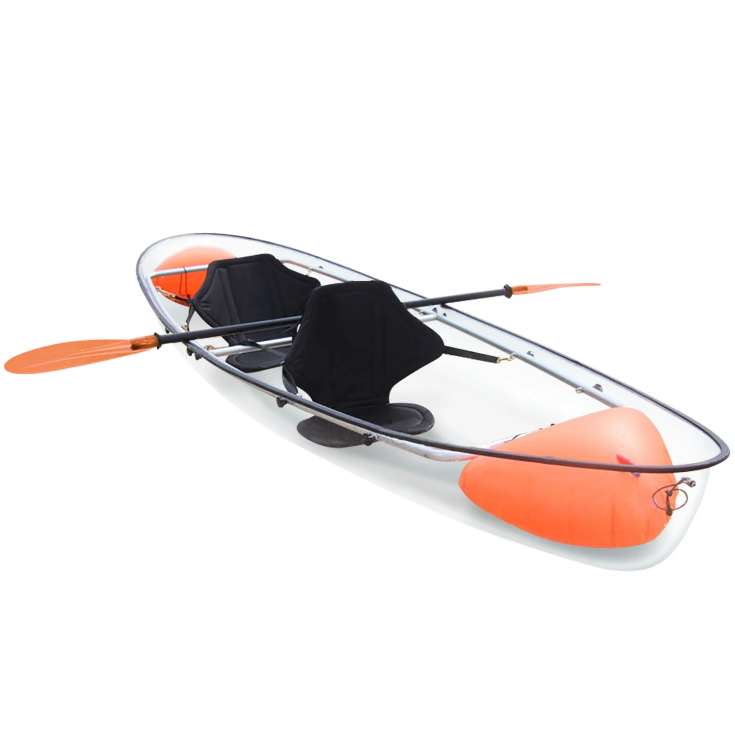 Shoufang  Hot Sale Transparent Polycarbonate Kayak Clear Bottom Boat Crystal Canoe with 2 Seats